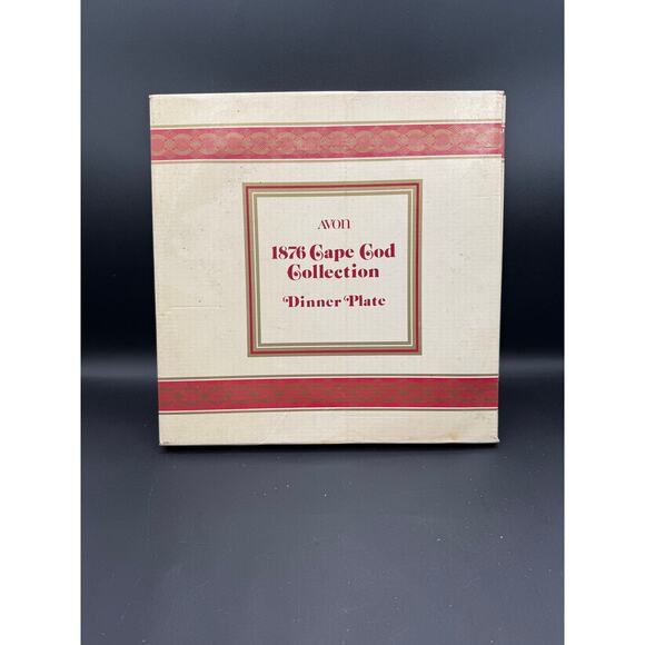 Vintage AVON 1876 Cape Cod Ruby Red Large Dinner Plate 11"" w/ Box - Picture 6 of 7